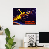 Poster propagande spatiale soviétique (Bureau à domicile)