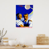 Poster propagande spatiale soviétique (Cuisine)