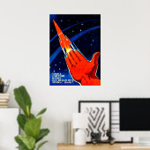 Poster propagande spatiale soviétique (Bureau à domicile)