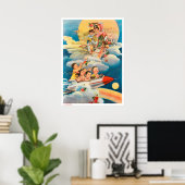 Poster Propagation d'affiches chinoises sur l'espace (Bureau à domicile)