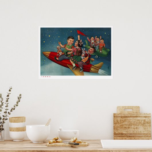 Poster Propagation d'affiches chinoises sur l'espace (Cuisine)