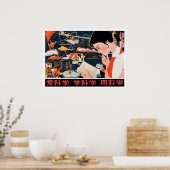 Poster Propagation d'affiches chinoises sur l'espace (Cuisine)