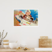 Poster Propagation d'affiches chinoises sur l'espace (Cuisine)