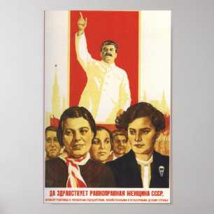 Poster Propagation soviétique pour l'égalité des sexes