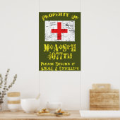 Poster Property Of Mash 4077th (Cuisine)