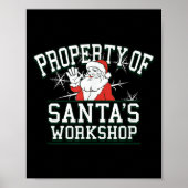 Poster Property Of Santa's Workshop Funny Christmas (Devant)