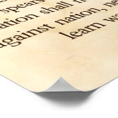 Poster Prophétie de fin d'Isaïe en hébreu et en anglais (Coin)