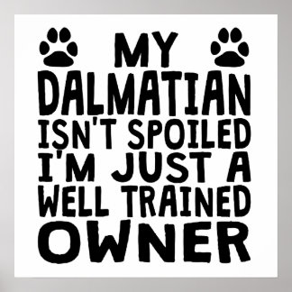 Poster Propriétaire Dalmatien bien formé