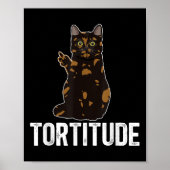 Poster Propriétaire de chat Tortue Caractériel Amateur de (Devant)