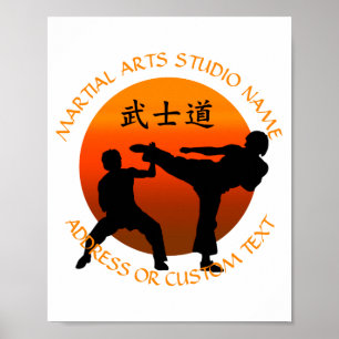 Poster Propriétaire de Studio d'Arts Martiaux Karaté Taek
