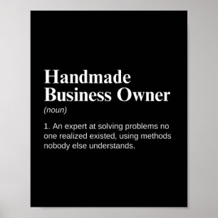 Poster Propriétaire d'entreprise artisanale Définition dr