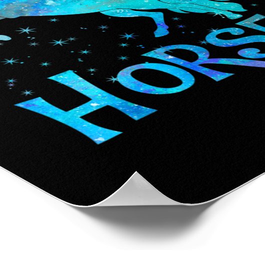 Poster Propriétaire Du Cheval Cette Fille Aime Les Chevau (Coin)