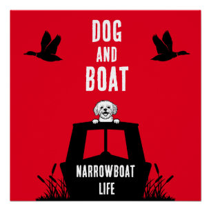 Poster Propriétaire du chien de canalboat Narrowboat
