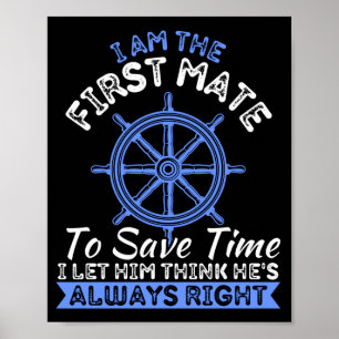 Poster Propriétaire d'un bateau de plaisance masculin je