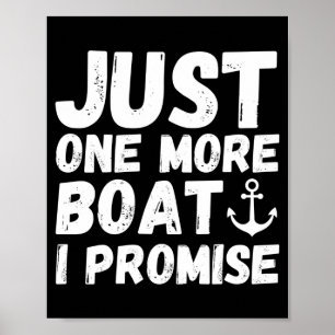 Poster Propriétaire d'un bateau de plaisance masculin un