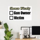 Poster Propriétaire Ou Victime D'Un Arme À Feu (Bureau à domicile)