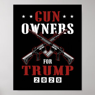 Poster Propriétaires d'armes pour Trump Républicain Conse