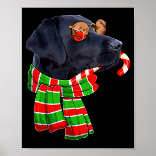 Poster Propriétaires de chien Labrador noir Noël Xmas Fêt