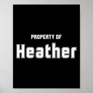 Poster Propriété De Heather Funny Cadeaux De Bachelor Pou