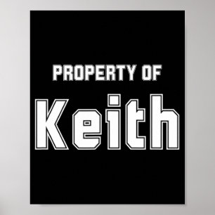 Poster Propriété de Keith Cadeaux drôles de Bachelorette 