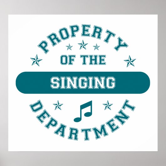 Poster Propriété du département de chant (Devant)