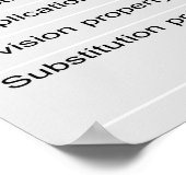 Poster Propriétés de l'affiche des mathématiques de l'éga (Coin)