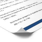Poster Propriétés du corps algébrique (Coin)