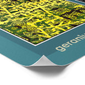 Poster Propriétés du lac Geranium, vert 4 emplacements (Coin)