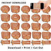 Poster Props de Mariage Floral Rustique Neutre Terre Boho