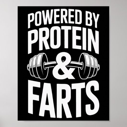 Poster Propulsé Par Protéine Et Les Pâtes De Bodybuilding (Devant)
