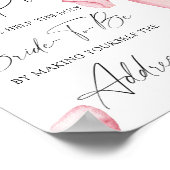 Poster Prosecco - aider la mariée occupée Adresse (Coin)