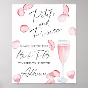 Poster Prosecco - aider la mariée occupée Adresse