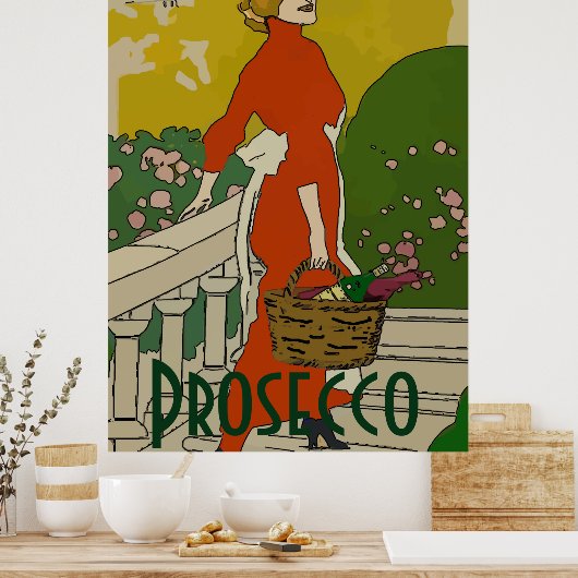Poster Prosecco, Livraison à domicile (Cuisine)