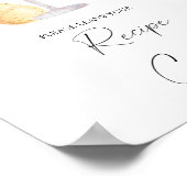 Poster Prosecco - Votre carte de recettes ici (Coin)