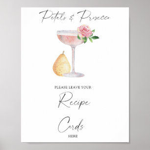 Poster Prosecco - Votre carte de recettes ici