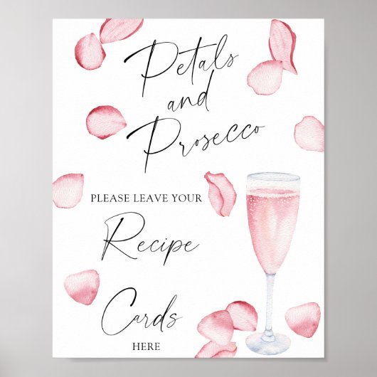 Poster Prosecco - Votre carte de recettes ici (Devant)
