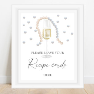 Poster Prosecco - Votre carte de recettes ici