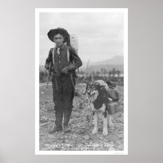 Poster Prospector Dog Seward, Alaska 1904 (Devant)