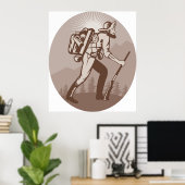 Poster Prospector Miner Randonnée (Bureau à domicile)