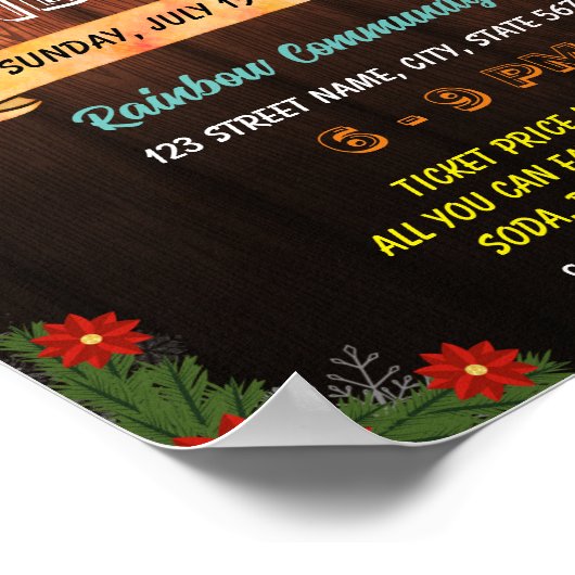 Poster prospectus d'événement de Noël modifiable (Coin)