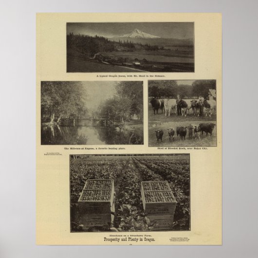 Poster Prospérité, abondance en Oregon (Devant)