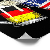 Poster Prost Beer German American Flag Men Mug (Coin)