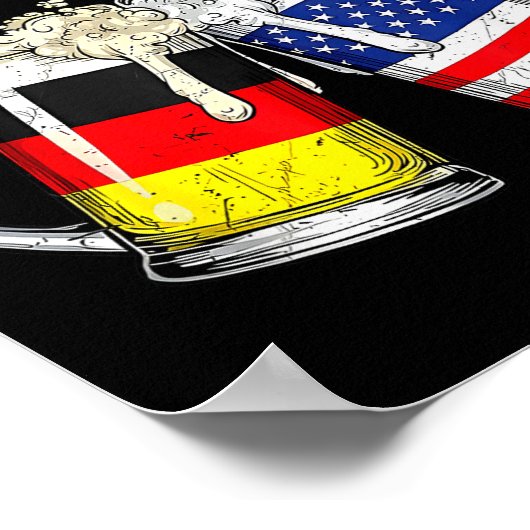 Poster Prost Beer German American Flag Men Mug (Coin)