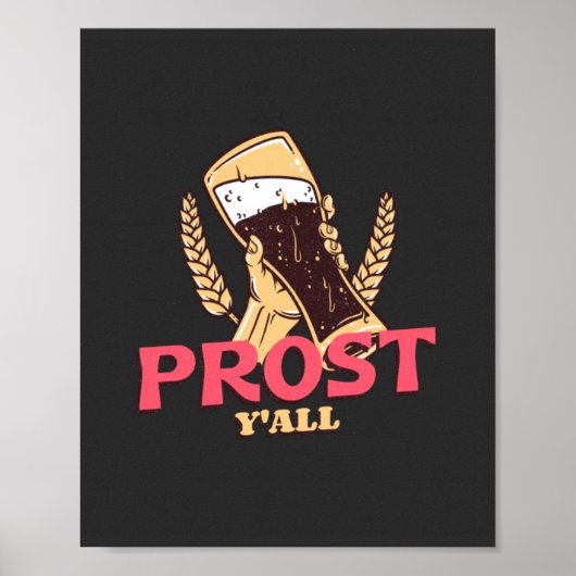 Poster Prost Y'all (Devant)
