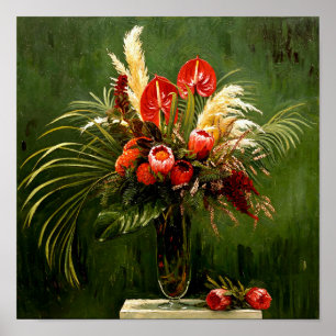 Poster Protea de Van Gogh et autres fleurs