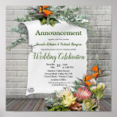 Poster Protea - Faire-part à fleurs Strelitzia (Devant)