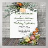 Poster Protea - Faire-part à fleurs Strelitzia (Devant)