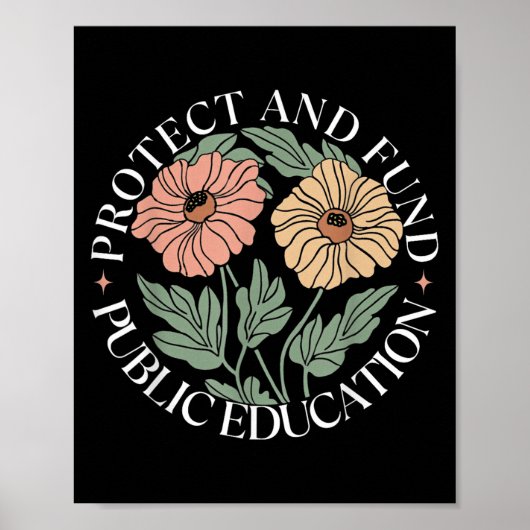 Poster Protect And Fund Public Education Public Teachers  (Devant)
