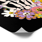 Poster Protect Your Peace Flower Skull Skeleton Hand Ment (Coin)