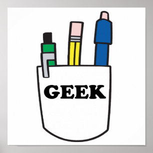 Poster Protecteur de poche GEEK amusant